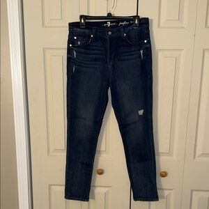 7 For All Mankind Dark Wash Skinny Jeans